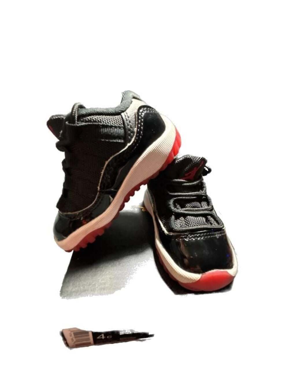 NWT Nike Air Jordan 11 Retro Low TD Bred Black/Varsity Red Size 6C